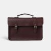 The Briefcase -  Oxblood Saffiano